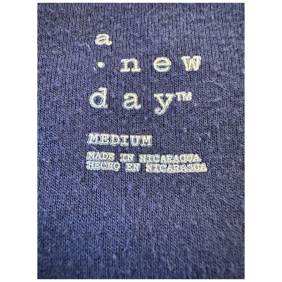 A New Day Long Sleeve TShirts Womens Medium Black Blue Basic Layering lot of 2 - Picture 5 of 10